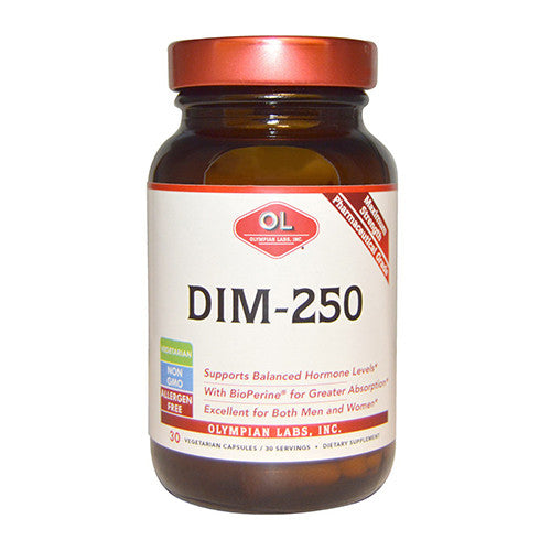 Olympian Labs DIM (Diindolylmethane) 250 Mg Vegetarian Capsules, 30 Ea